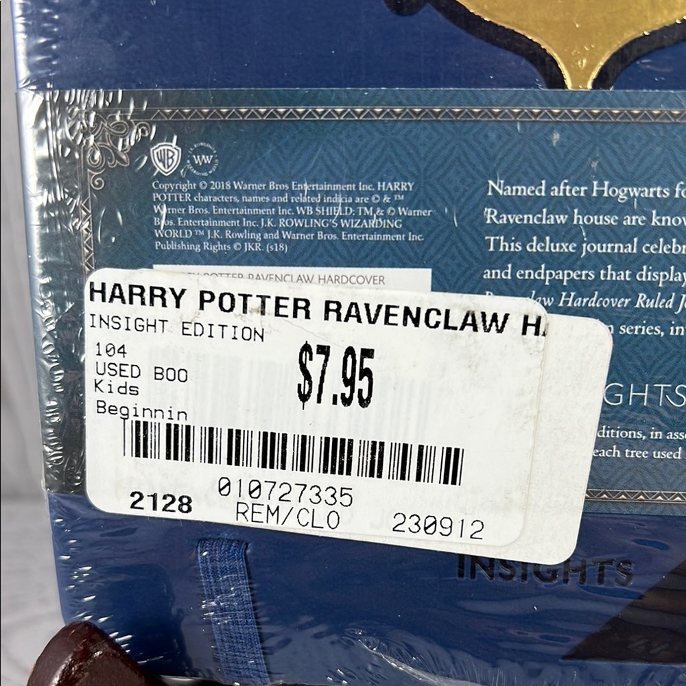 NWT Harry Potter Ravenclaw Hardcover Journal 192 pages - Picture 2 of 4